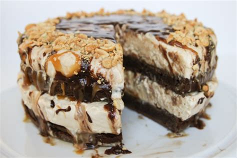 Snickers Ice Cream Cake - from Somewhat Simple