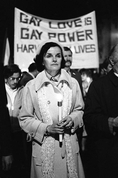 Dianne Feinstein, mayor of San Francisco, leading a march in memory of slain Mayor George ...