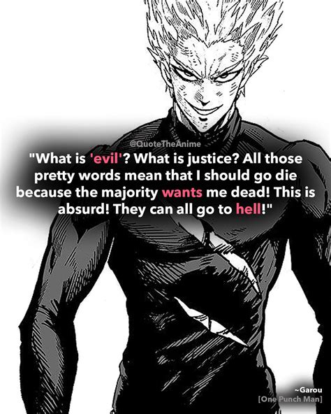 7+ Powerful Garou Quotes - One Punch Man (HQ Images) | QTA | One punch ...