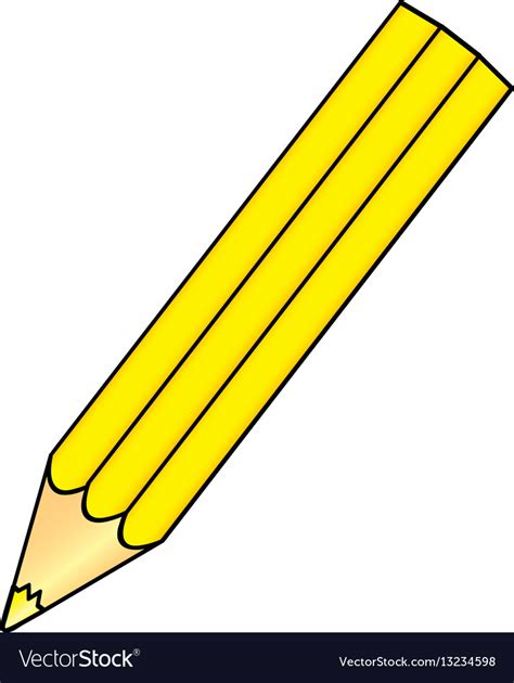 Yellow pencil color icon Royalty Free Vector Image