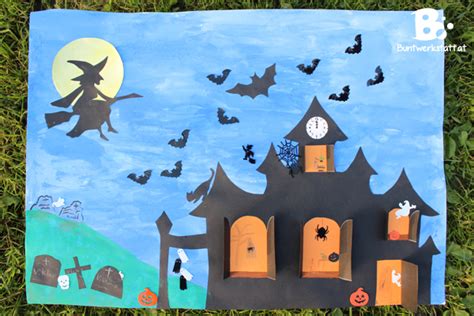 Haunted House Halloween Craft | colorful crafts