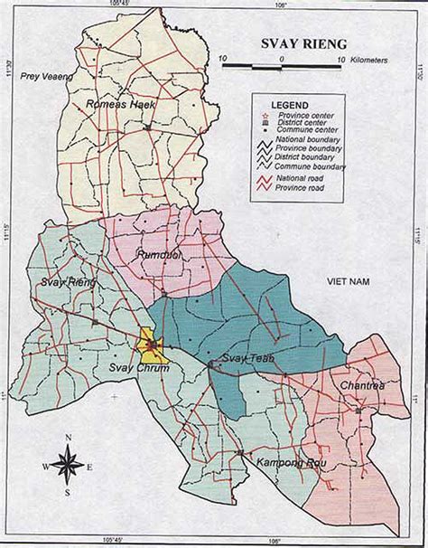 Svay Rieng Province Map 2003 | Cambodia