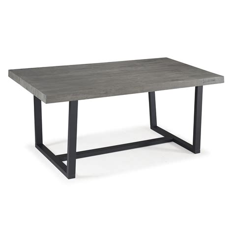 72 Inch Rustic Solid Wood Dining Table - Grey at Futonland