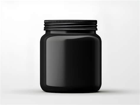 Premium AI Image | Black Jar Empty On A White Background