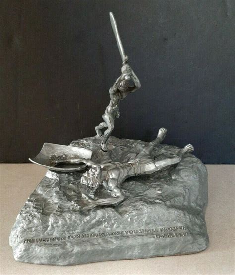 Statue David & Goliath No Weapon Formed Against You Shall Prosper ...