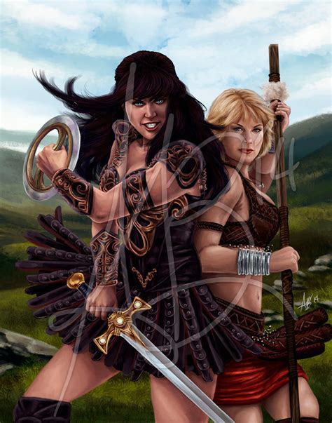 Xena and Gabrielle by ReddEra on DeviantArt