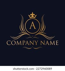 Royal Gold Monogram Vintage Logo Design Stock Vector (Royalty Free ...