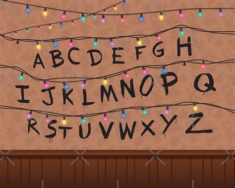 "Stranger Things Alphabet Wall" Stickers by ellums | Redbubble