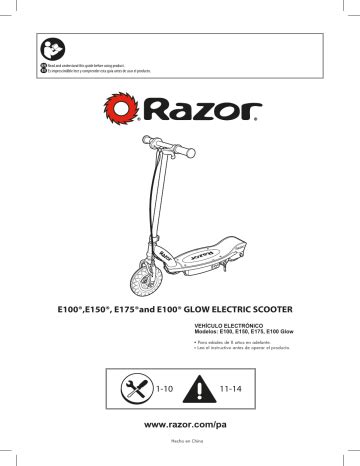 Razor E150 Glow Electric Scooter Installation Guide | Manualzz