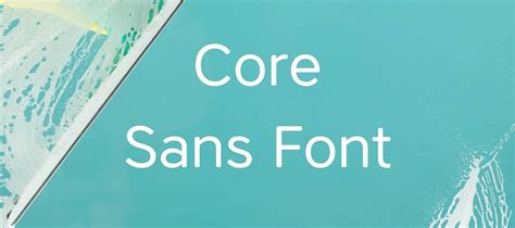 Core Sans Font Free Download