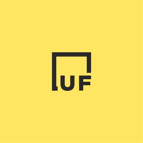 UF initial monogram logo with square style design 14957155 Vector Art ...