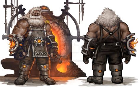 Dwarf blacksmith by yy6242 on DeviantArt