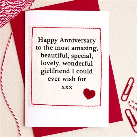 Wife / Girlfriend Handmade Anniversary Card By Jenny Arnott Cards & Gifts