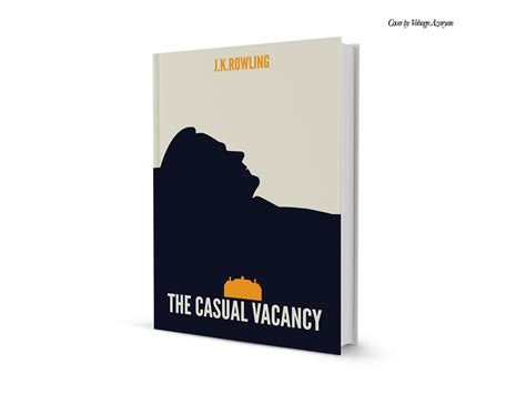 the casual vacancy book cover is shown on a white background with an orange and black silhouette