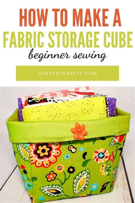 How to Make Fabric Storage Cubes - Sew Very Crafty