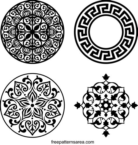 Circle Dxf Pattern Vector Free Download - FreePatternsArea