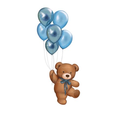 Teddy Bear PNG, Teddy Bear Clipart, Bear With Balloon, Baby Shower, Digital Download - Etsy