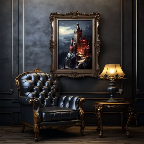 Dracula Castle Fine Art Print, Gothic Wall Art, Dark Castle Painting ...