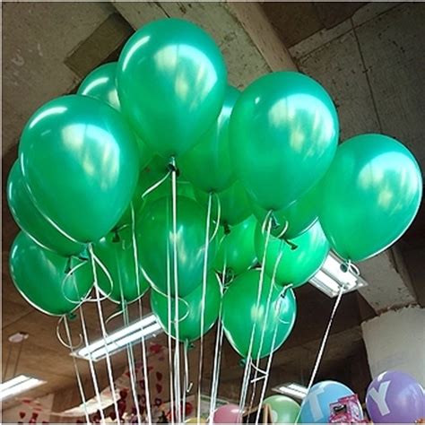 100 Pcs Green Latex Balloons Air Quality Balloons For Party Wedding ...