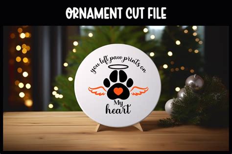 Pet Memorial Christmas Ornament SVG | Christmas round SVG