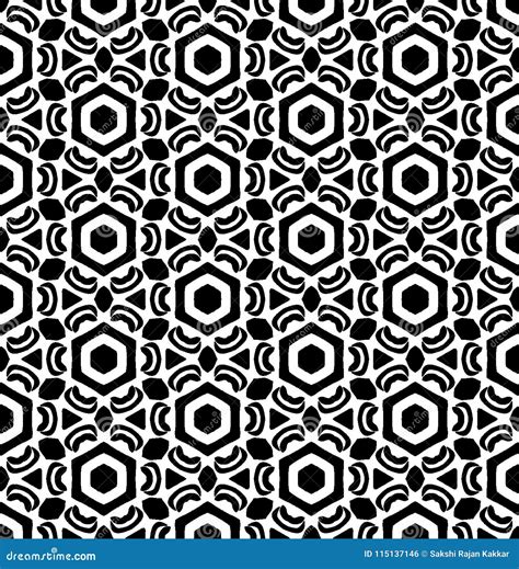 Black and White Seamless Repeat Pattern and Background Vector Image Stock Vector - Illustration ...