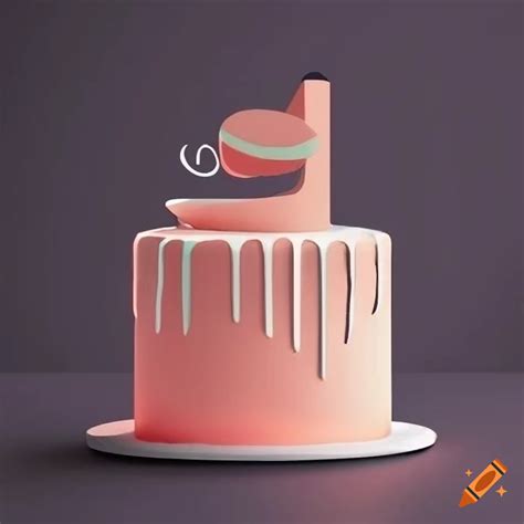 Minimalist logo design for a novelty cake shop on Craiyon