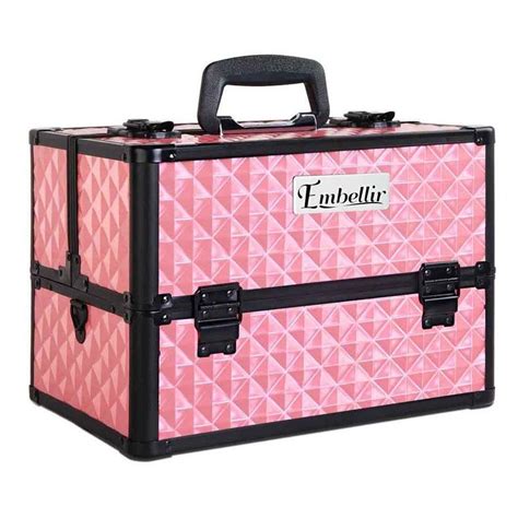 Embellir Makeup Beauty Case Portable Cosmetic Aluminum Box Travel ...