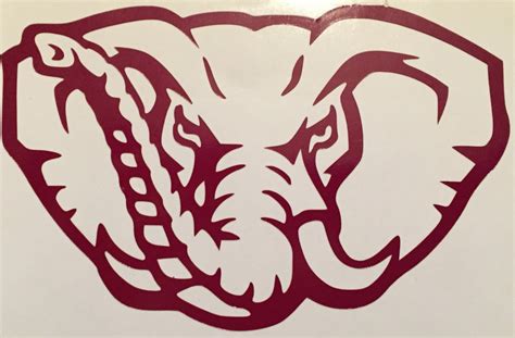 Alabama Elephant Decal Alabama Football Elephant Yeti | Etsy