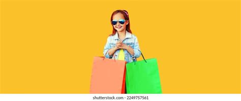 Portrait Little Girl Child Shopping Bags Stock Photo 2249757561 | Shutterstock