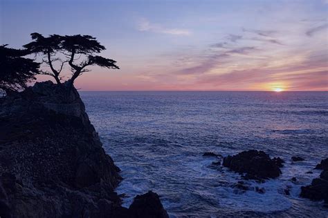 Pebble Beach sunset Photograph by Linda Scarborough - Fine Art America