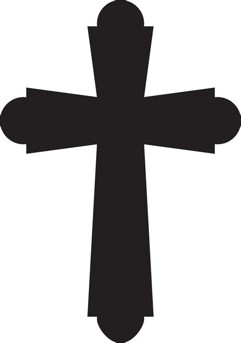 Christian Cross silhouette 4785499 Vector Art at Vecteezy