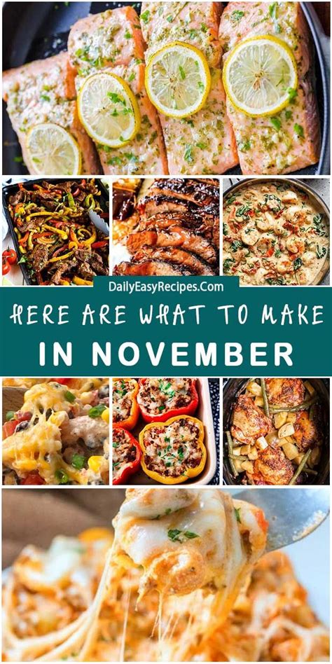 Here Are What To Make In November! | Real food recipes, Yummy dinners ...