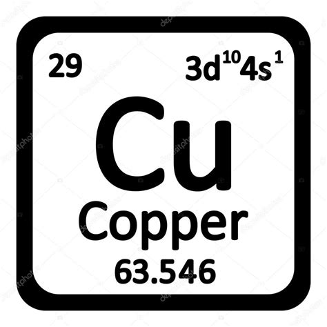 Periodic table element copper icon. Stock Vector Image by ©konstsem ...