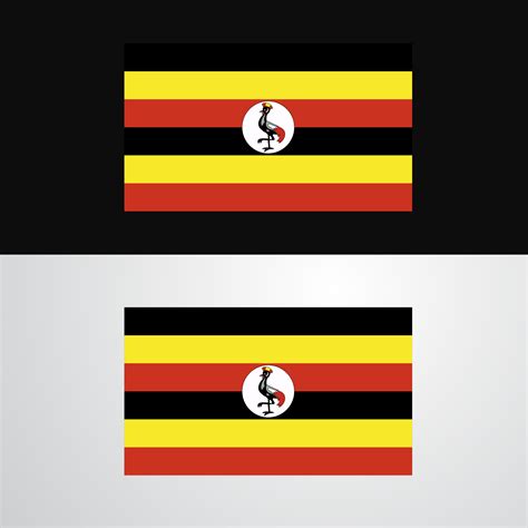 Uganda Flag banner design 14327980 Vector Art at Vecteezy