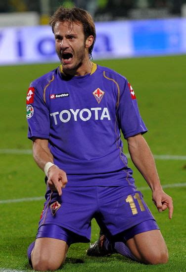 Alberto Gilardino Fiorentina Jubilates After Scoring Editorial Stock ...