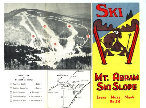 Super Old Mt. Abram Ski Trail Map | Ski trails, Maine skiing, Skiing