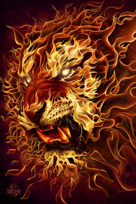 Fire Tiger by TomWoodFantasyArt on DeviantArt