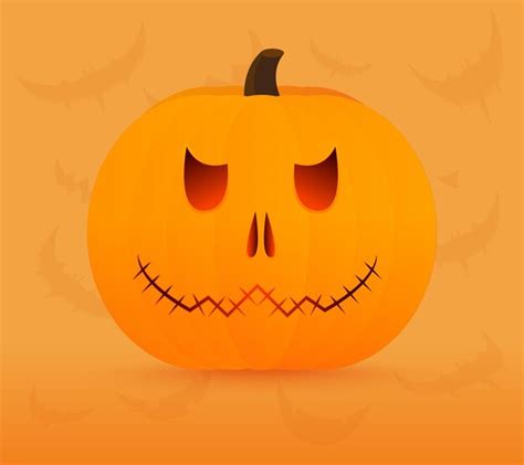 Premium Vector | Pumpkin with skeleton face for halloween