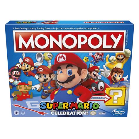 Monopoly Super Mario Celebration Edition Board Game for Super Mario Fans for Ages 8 and Up, With ...