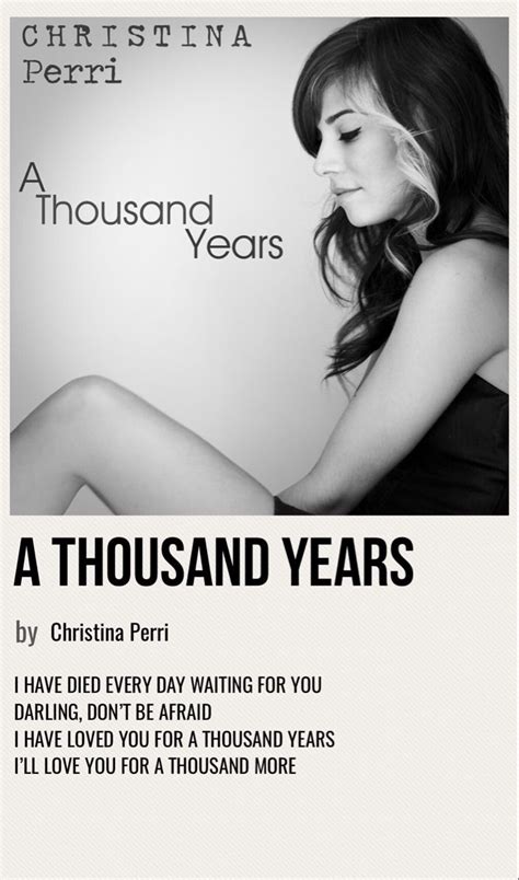 a thousand years | Christina perri lyrics, Music poster ideas ...