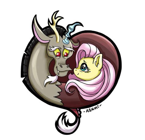 Discord and FlutterShy by AsumiArt on DeviantArt