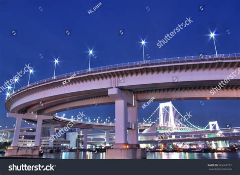 Tokyo Rainbow Bridge Loop Bridge Tokyoshibaurajapan Stock Photo 565968757 | Shutterstock