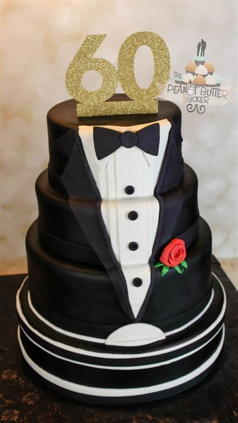 Male Birthday Cakes 60th Birthday Tuxedo Cake Cake Designs In 2018 Cake Birthday | Birthday cake ...