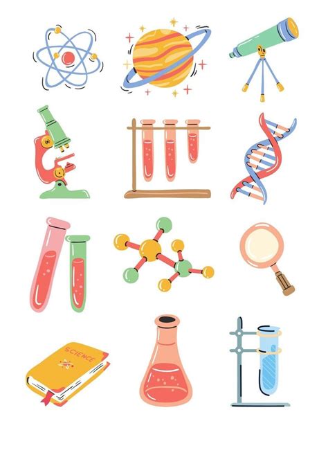 Science Digital Stickers pre-cropped Science Digital - Etsy | Science clipart, Science stickers ...