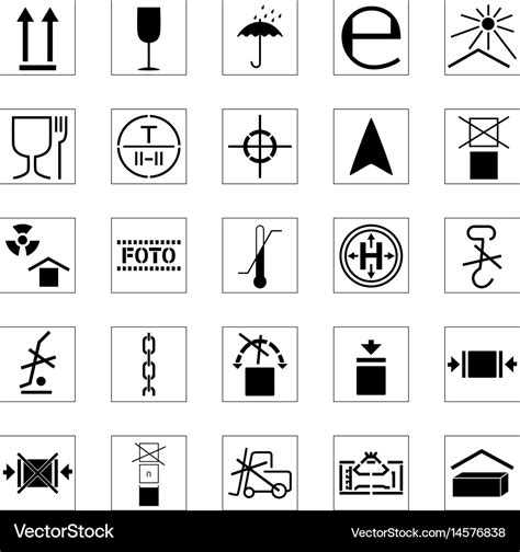 Set of packing icons Royalty Free Vector Image