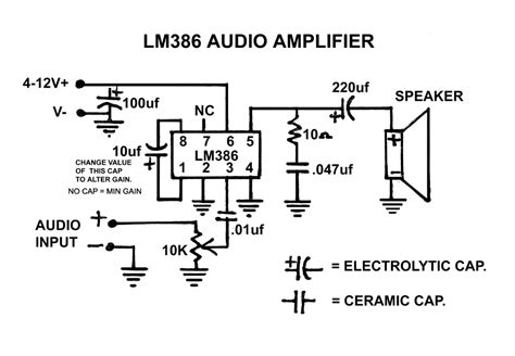 Lm386 Amplifiers Circuit Diagrams