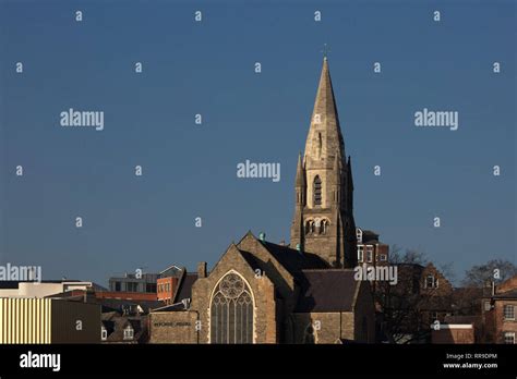 Nottingham City Centre Skyline Including Unitarian Church Spire Nottingham Cityscape, England UK ...