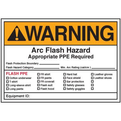 Arc Flash Labels - Warning Arc Flash Hazard | Emedco