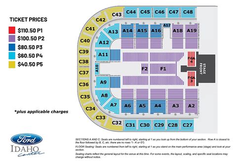 Ford Idaho Center Amphitheater Seating Chart