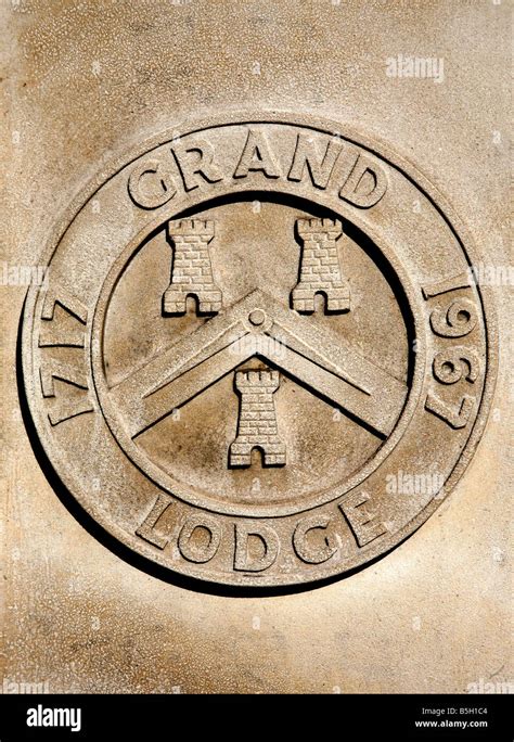 Masonic symbol on Grand Lodge in London Stock Photo - Alamy